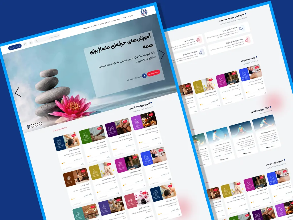 Massage Academy – Online Course Platform UI Design